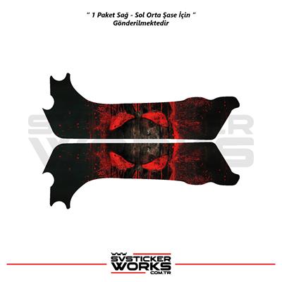 BAJAJ NS200 Orta Şase Kaplama Modeli Punisher Desen