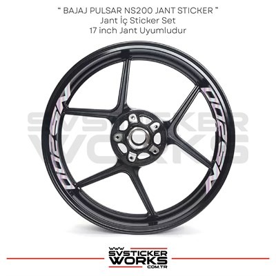 BAJAJ NS200 Sticker Jant İçi Yazı 8li Set Sticker Etiket