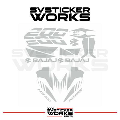 BAJAJ NS200 Sticker Set Takım 16+ Parça Ürün Renk