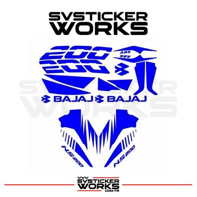 BAJAJ NS200 Sticker Set Takım 16+ Parça Ürün Renk
