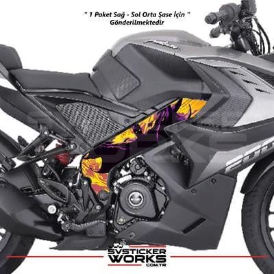 Bajaj Pulsar RS200 Orta Şase Kaplama Batman Desen Sticker