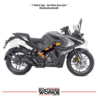 Bajaj Pulsar RS200 Orta Şase Kaplama Batman Desen Sticker