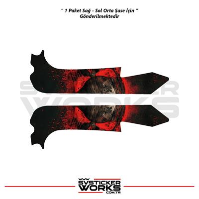 Bajaj Pulsar RS200 Orta Şase Kaplama Punisher Desen Sticker