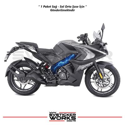 Bajaj Pulsar RS200 Orta Şase Kaplama Şimşek Desen Sticker
