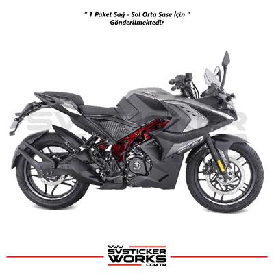Bajaj Pulsar RS200 Orta Şase Kaplama Two Face Venom Kaplama Desen Sticker