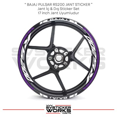 BAJAJ RS200 Jant Sticker İç Yazı Ve Dış Şerit 24lü Set Sticker Etiket