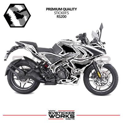 Bajaj RS200 Kaplama Sticker Air Brush Motor Kaplama Modeli Hazır Kit Tüm Modeller Uyumlu