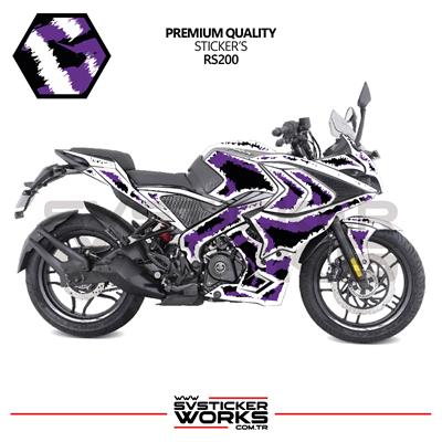 Bajaj RS200 Kaplama Sticker Air Brush Motor Kaplama Modeli Hazır Kit Tüm Modeller Uyumlu