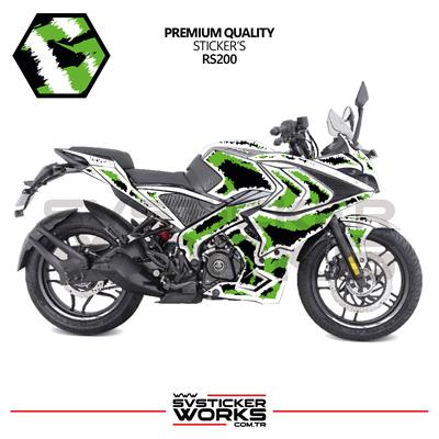 Bajaj RS200 Kaplama Sticker Air Brush Motor Kaplama Modeli Hazır Kit Tüm Modeller Uyumlu