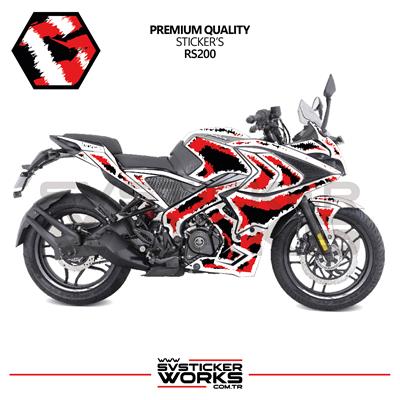 Bajaj RS200 Kaplama Sticker Air Brush Motor Kaplama Modeli Hazır Kit Tüm Modeller Uyumlu
