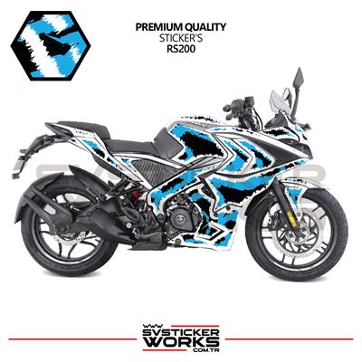 Bajaj RS200 Kaplama Sticker Air Brush Motor Kaplama Modeli Hazır Kit Tüm Modeller Uyumlu