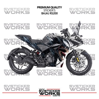 Bajaj Rs200 Kaplama Sticker Venom Design Motor Kaplama Modeli Hazır Kit Tüm Modeller Uyumlu 