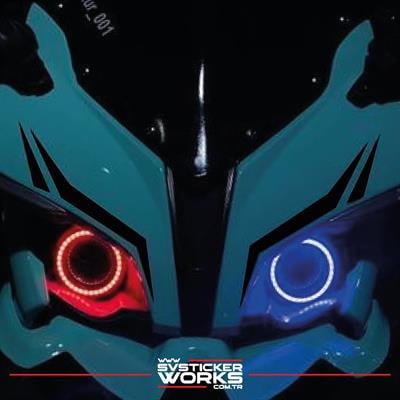 Bajaj RS200 Ön Kafa Şerit Sticker Desen Dekor Sticker Çizgi Model