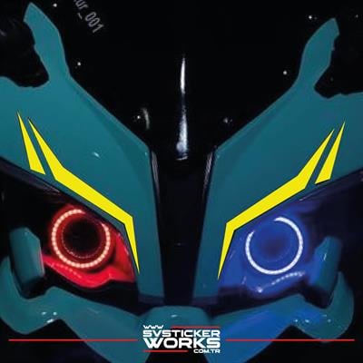 Bajaj RS200 Ön Kafa Şerit Sticker Desen Dekor Sticker Çizgi Model