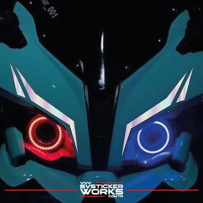 Bajaj RS200 Ön Kafa Şerit Sticker Desen Dekor Sticker Çizgi Model