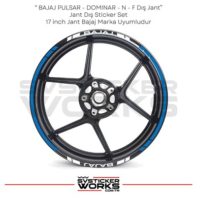 BAJAJ Sticker Jant Dış Şerit 16lı Set Sticker Etiket