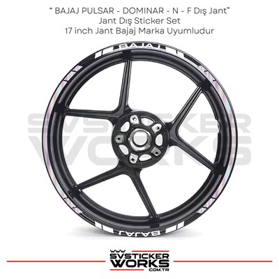 BAJAJ Sticker Jant Dış Şerit 16lı Set Sticker Etiket