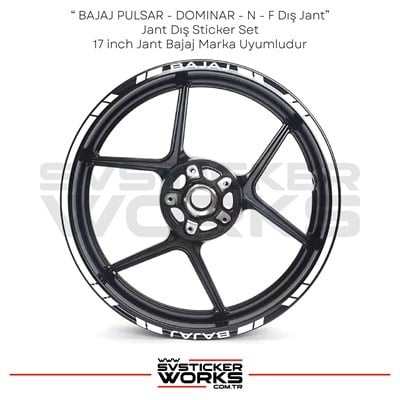 BAJAJ Sticker Jant Dış Şerit 16lı Set Sticker Etiket