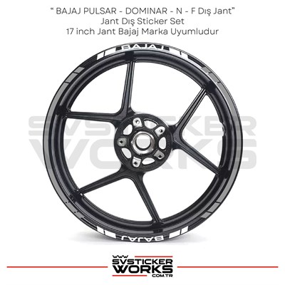 BAJAJ Sticker Jant Dış Şerit 16lı Set Sticker Etiket