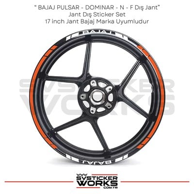 BAJAJ Sticker Jant Dış Şerit 16lı Set Sticker Etiket