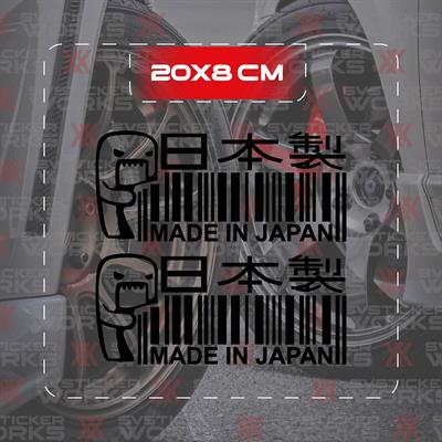Barkod JDM Sticker Araba Laptop Motosiklet Sticker Yapışkanlı Folyo