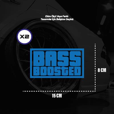 Bass Boosted Motosiklet Araba Laptop Sticker Yapışkanlı Folyo