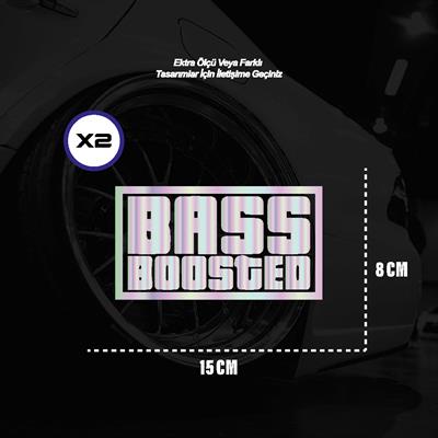 Bass Boosted Motosiklet Araba Laptop Sticker Yapışkanlı Folyo