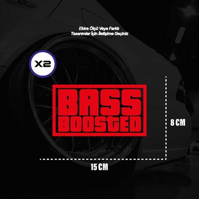 Bass Boosted Motosiklet Araba Laptop Sticker Yapışkanlı Folyo