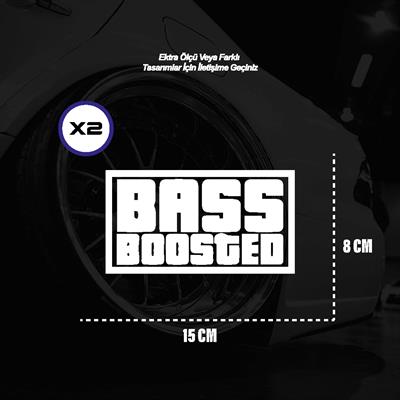Bass Boosted Motosiklet Araba Laptop Sticker Yapışkanlı Folyo