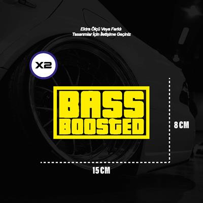 Bass Boosted Motosiklet Araba Laptop Sticker Yapışkanlı Folyo