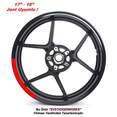 Çeyrek Jant Dış Kaplama Motosiklet Jant Sticker 4Lü Set Sticker Etiket Modeli