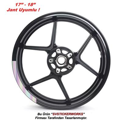 Çeyrek Jant Dış Kaplama Motosiklet Jant Sticker 4Lü Set Sticker Etiket Modeli