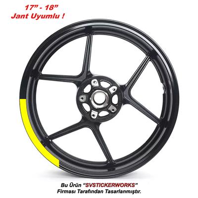 Çeyrek Jant Dış Kaplama Motosiklet Jant Sticker 4Lü Set Sticker Etiket Modeli