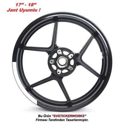 Çeyrek Jant Dış Kaplama Motosiklet Jant Sticker 4Lü Set Sticker Etiket Modeli