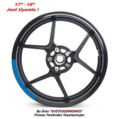 Çeyrek Jant Dış Kaplama Motosiklet Jant Sticker 4Lü Set Sticker Etiket Modeli