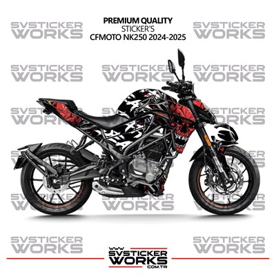 CFMOTO 250NK Kaplama Sticker Death Design Motor Kaplama Modeli Hazır Kit 2023-2026 Uyumlu 