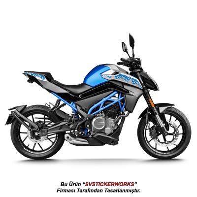 CFMOTO 250NK2023 - 2025 Orta Motif (Desenli) Sticker Set Sağ ve Sol (Yeni Kasa Uyumlu )
