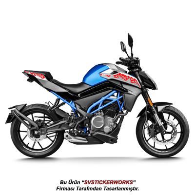 CFMOTO 250NK2023 - 2025 Orta Motif (Desenli) Sticker Set Sağ ve Sol (Yeni Kasa Uyumlu )