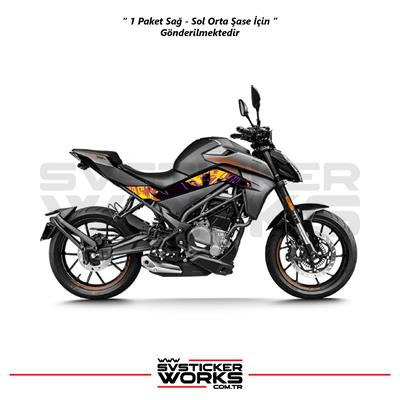 CFMOTO 250NK Orta Şase Kaplama Batman Desen Sticker