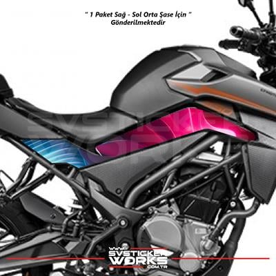 CFMOTO 250NK Orta Şase Kaplama Neon Light Desen Sticker