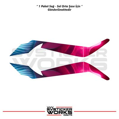 CFMOTO 250NK Orta Şase Kaplama Neon Light Desen Sticker
