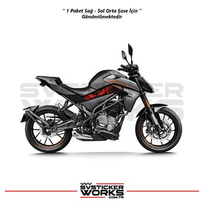 CFMOTO 250NK Orta Şase Kaplama Punisher Desen Sticker