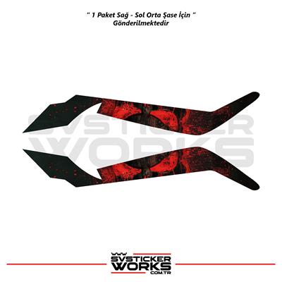 CFMOTO 250NK Orta Şase Kaplama Punisher Desen Sticker