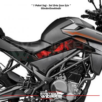CFMOTO 250NK Orta Şase Kaplama Punisher Desen Sticker