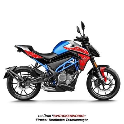 CFMOTO 250NK Orta Tattoo Desen (Dövme) Sticker Set Sağ ve Sol (Yeni Kasa Uyumlu)