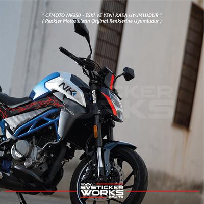 CFMOTO 250NK Siper Sticker Siperlik Tur Camı Sticker NK Yazılı Etiket