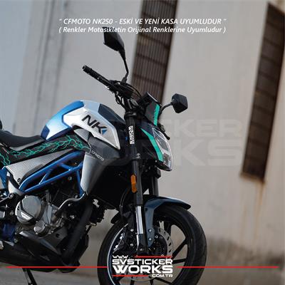 CFMOTO 250NK Siper Sticker Siperlik Tur Camı Sticker NK Yazılı Etiket