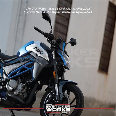 CFMOTO 250NK Siper Sticker Siperlik Tur Camı Sticker NK Yazılı Etiket
