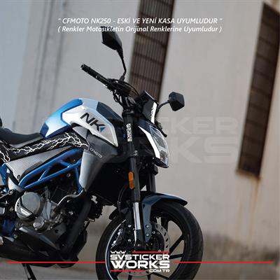 CFMOTO 250NK Siper Sticker Siperlik Tur Camı Sticker NK Yazılı Etiket
