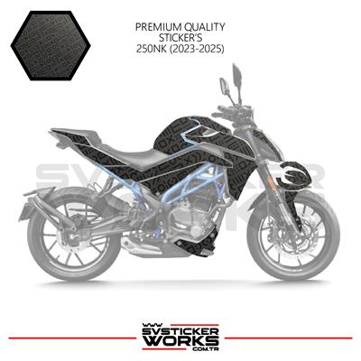 CFMOTO 250NK Sticker Kaplama Doodle Desen Motor Kaplama Modeli Hazır Kit 2023 / 2025 Uyumlu